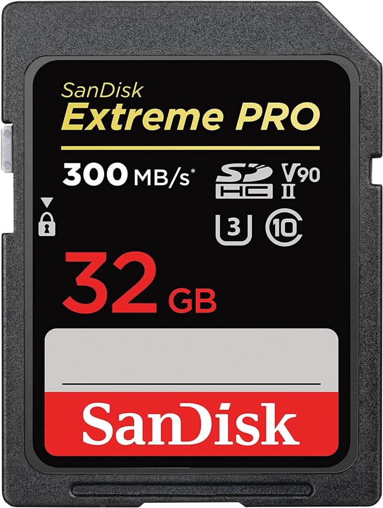 Carte mémoire SDHC SanDisk Extreme PRO 32 Go jusqu'à 300 Mo / s, UHS-II, Classe 10, V90, U3